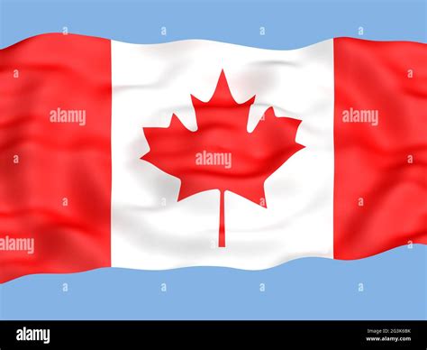 Flag Of Canada Waving In The Wind Stock Photo Alamy