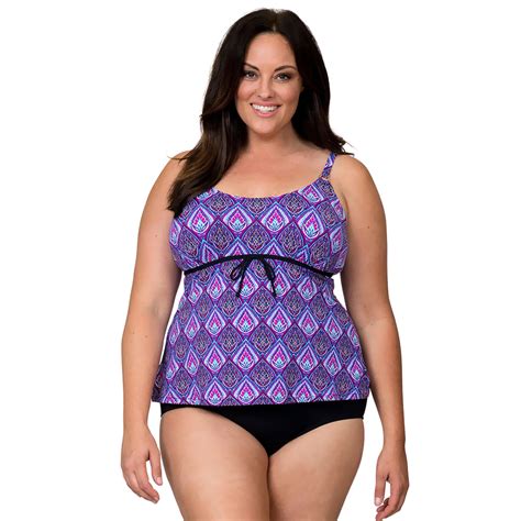 Leilani Plus Size Underwire Tankini Set Cabana Swimsuits Just For Us