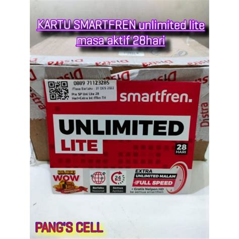 Jual KARTU KUOTA Smartfren Unlimited Lite Full 28hari Shopee Indonesia