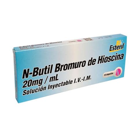 N Butil Bromuro De Hioscina 20Mg Ml Solución Iny I V 10 Ampollas