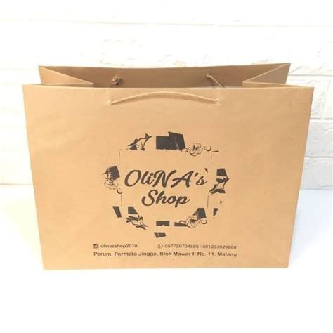 Jual Cetak Paper Bag Sablon 30x25x10cm Di Lapak UB Cloth Bukalapak