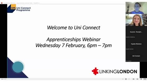 Apprenticeships Webinar Linking London Uni Connect