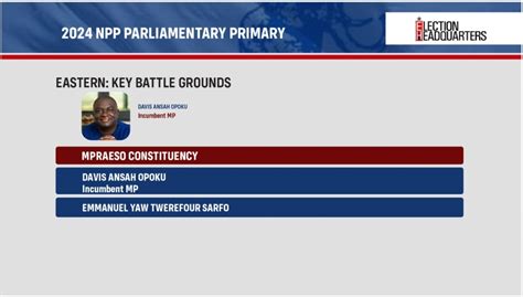 NPP Parliamentary Primaries All The Facts And Figures In Infographics