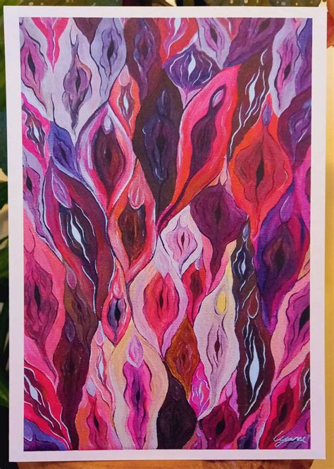 Yoni Artwork Vagina Painting Vulva Art Home Decor Art A5 Art Print