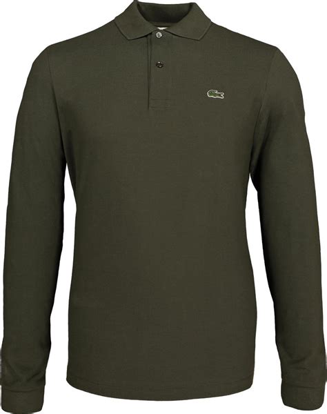 Bol Lacoste Classic Fit Polo Lange Mouw Olijfgroen Maat XXXXXL