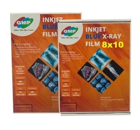 Gmp Medical 8 X 10 X Ray Inkjet Film Blue Colour 100 Sheet