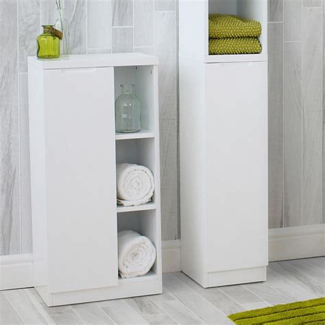 Slimline White Gloss Bathroom Cabinet Semis Online