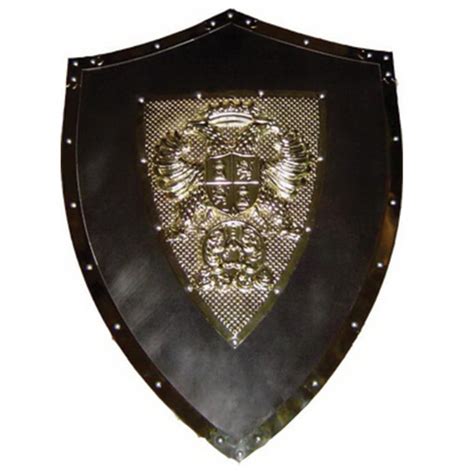 Wuu Jau Co Inc 24 X 18 Medieval Metal Shield W Double Headed