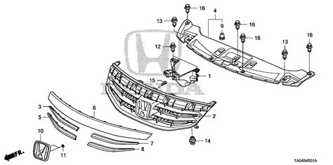 Honda Accord Base Fr Grille Body Front 71121 Ta0 A01 Norm Reeves Honda Vista Vista Ca