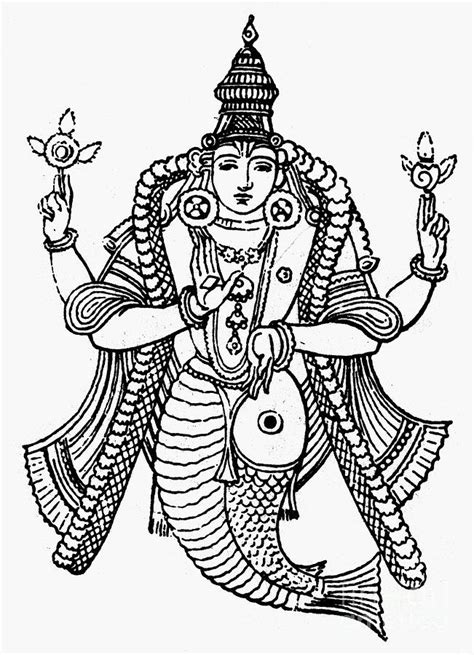 Hindu God Vishnu Drawing Sketch Coloring Page 5040 | The Best Porn Website