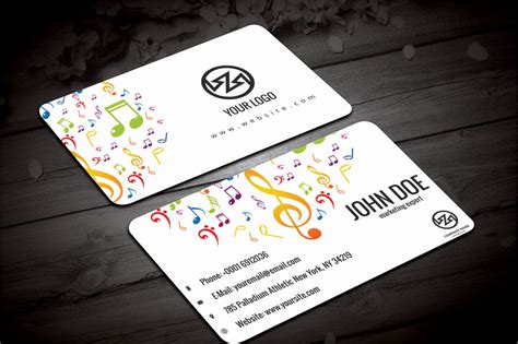 Music Digital Standard Visiting Card Template & Designs