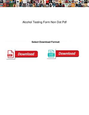 Fillable Online Alcohol Testing Form Non Dot Pdf Alcohol Testing Form