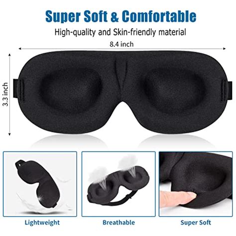 Yiview Sleep Mask Pack Of 3 Upgrade 100 Light Blocking 3d Eye Masks