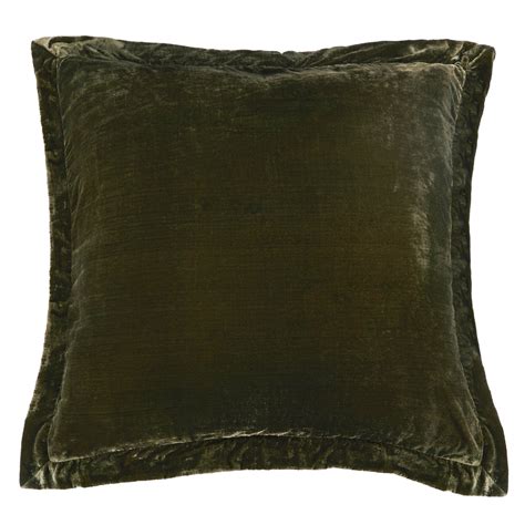 Hiend Accents Stella Faux Silk Velvet Flanged Euro Sham