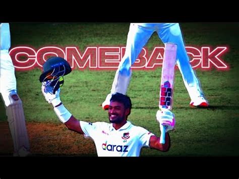 Nazmul Hossain Shanto Comeback Status YouTube