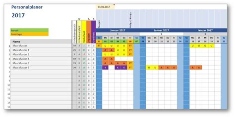 Schichtplan Excel 2019