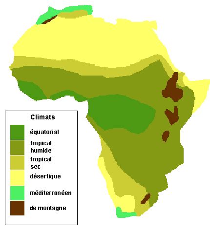 Domaines climatiques et végétation en Afrique La Boussole