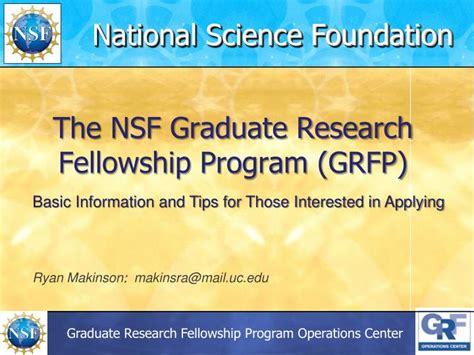 Ppt The Nsf Graduate Research Fellowship Program Grfp Powerpoint