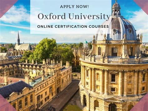 Oxford University Free Online Courses With Certificate