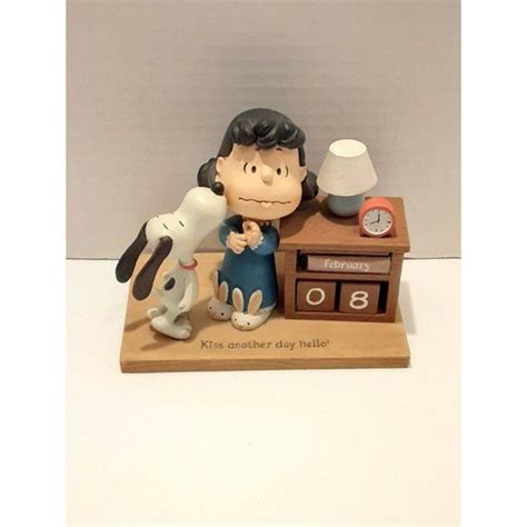 Hallmark Peanuts Lucy And Snoopy Perpetual Calendar Display Figurine