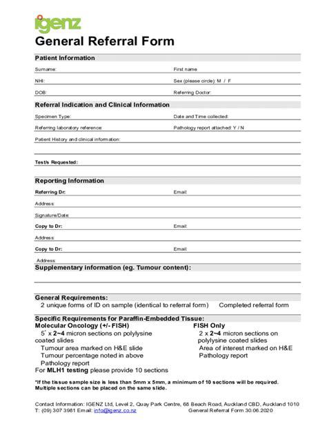 Fillable Online General Referral Form Docx Fax Email Print Pdffiller