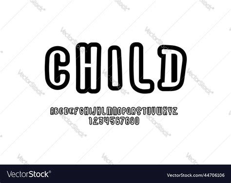 Playful font kids alphabet Royalty Free Vector Image 