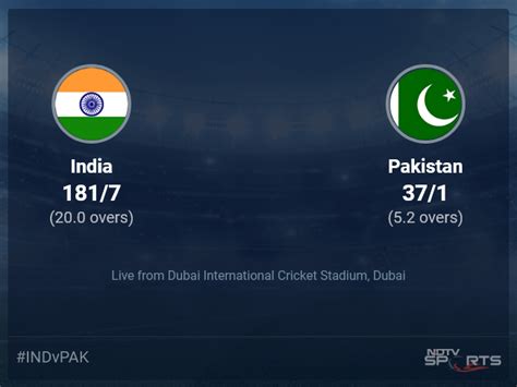 India Vs Pakistan Live Score Over Super Four Match 2 T20 1 5 Updates