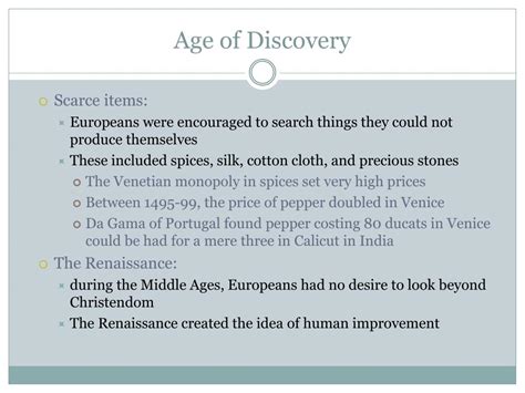 PPT - Age of Discovery PowerPoint Presentation, free download - ID:2343496