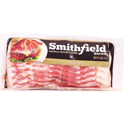 Smithfield Thick Sliced Bacon Naturally Hickory Smoked 16oz