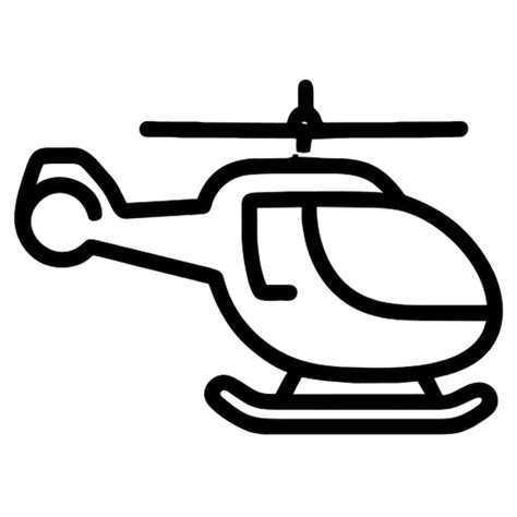 Contorno Del Icono Del Helic Ptero Vector Premium