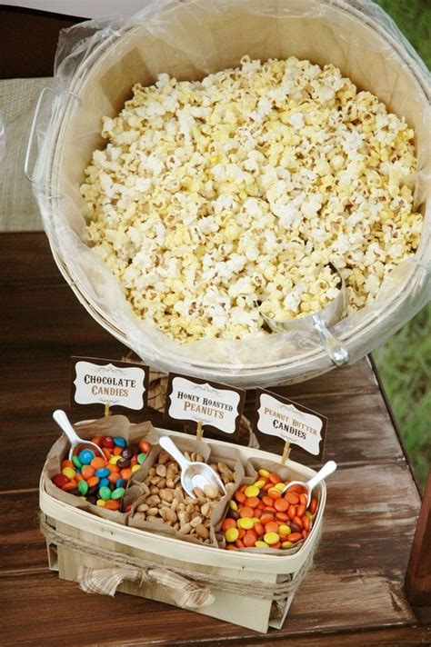 Popcorn Bar Great Idea For Entertaining Snacks Food Party Snacks