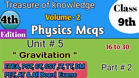 Entry Test Physics Mcqs For Sst Nts Mdcat Etea Nums Ecat Ppsc Pms Fpsc