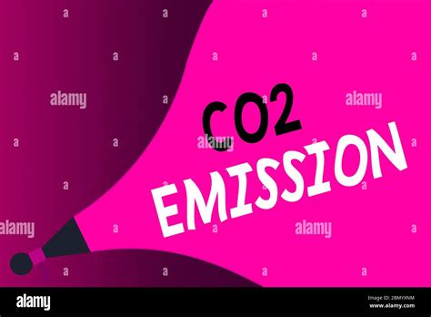 Conceptual Hand Writing Showing Co2 Emission Concept Meaning Releasing