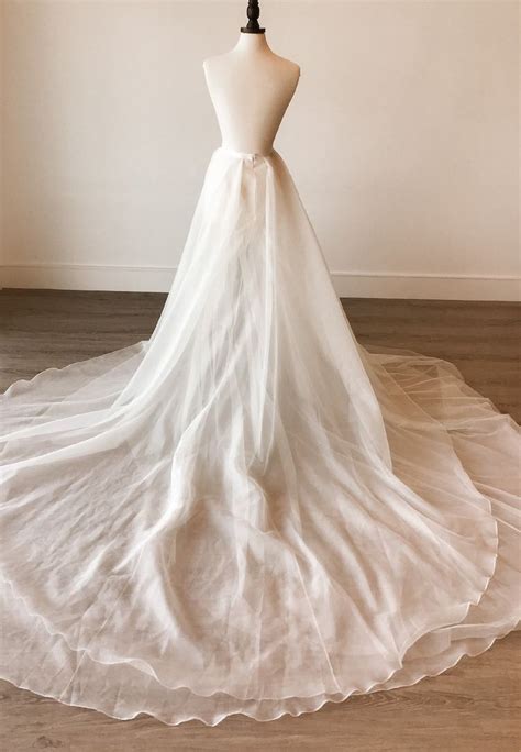 Detachable Wedding Tulle Overskirt Bridal Tulle Overskirt Tulle Wedding