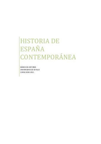 Historia De Espana Contemporanea Pdf