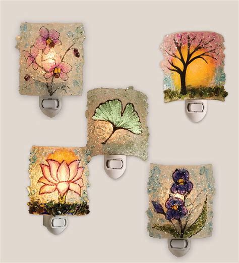 Botanical Recycled Glass Nightlights Cherry Blossom Vivaterra Recycled Glass Decorating