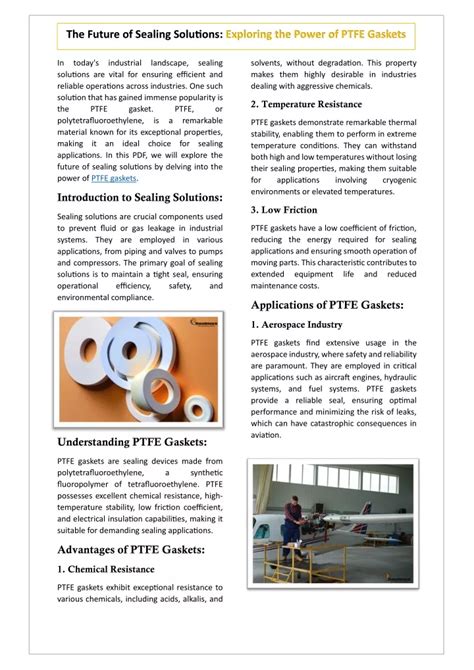 Ppt The Future Of Sealing Solutions Exploring The Power Of Ptfe