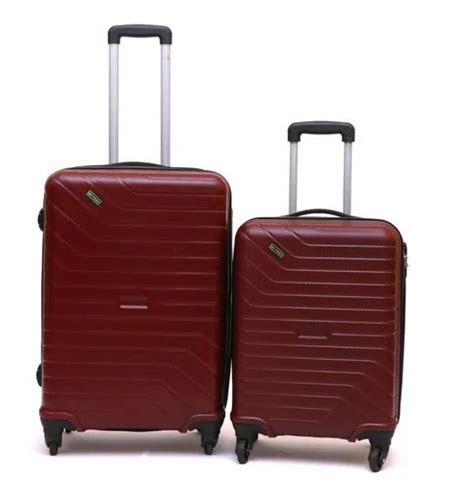 Abs Skyzen Maroon Luggage Trolley Bag Set Set Contains Pieces Size