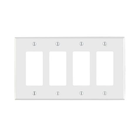 Leviton 4 Gang Standard Decora Nylon Wall Plate Simply Retrofits