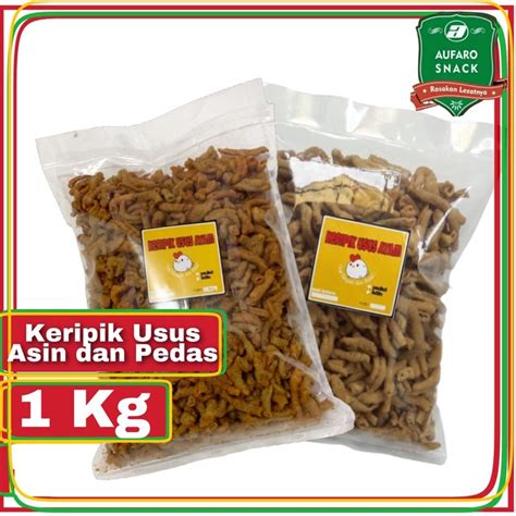 Jual Keripik Usus Ayam 1 Kg Murah Kiloan Usus Crispy Pedas Aufaro