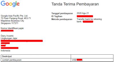 Alhamdulillah Akhirnya Gajian Pertama Kali Dari Google Adsense Deblog