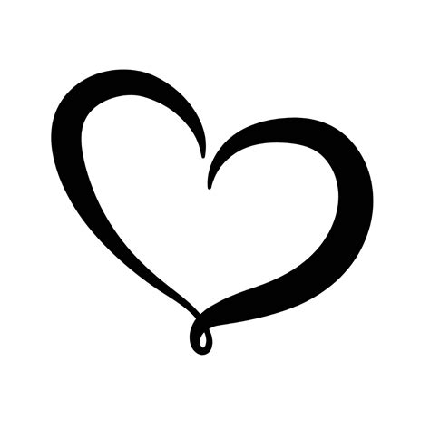 Free Decorative Heart Clipart Black And White Template Edit Online