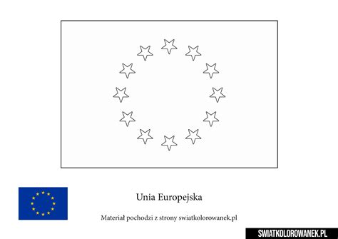 Flaga Unii Europejskiej Darmowa Kolorowanka Do Druku Dla Dzieci Porn