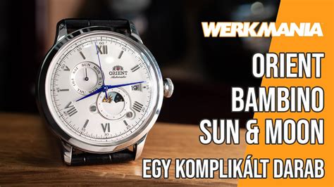 Orient Bambino Sun Moon bemutató első kézből YouTube