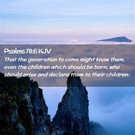 Psalms 78 6 KJV Bible Verse Images