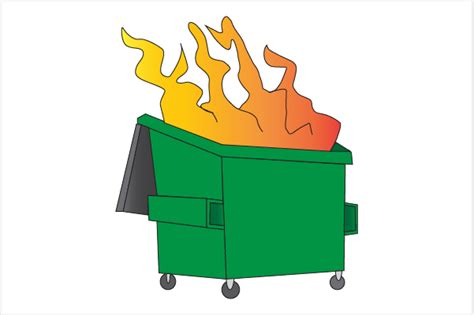 Dumpster Fire Sticker Clip Art Library