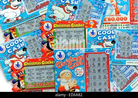 national lottery winning Christmas scratch cards uk Stock Photo - Alamy