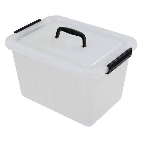 Ramddy 12 Quart Clear Storage Box With Lid And Black