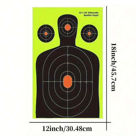 10pcs Splatter Burst Targets 12 X18 Inch Silhouette Splatter Target