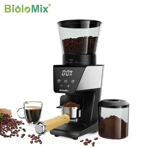 Biolomix Automatic Burr Mill Electric Coffee Grinder With Gears For